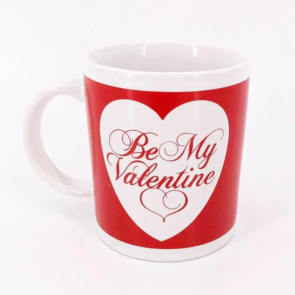 80s Be My Valentine coffee mug 1980s vintage